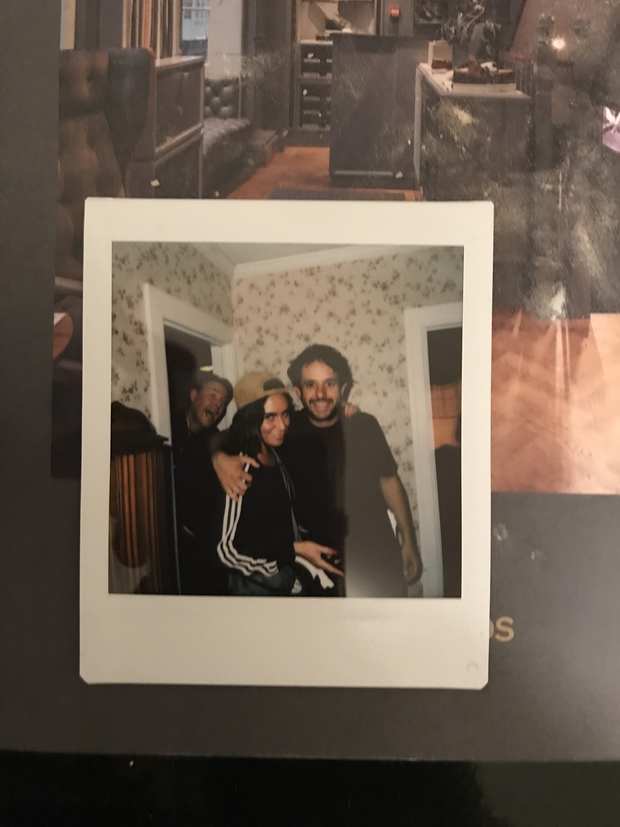 Behind the scenes: a polaroid from the wrap.