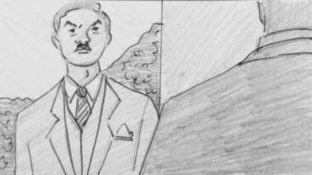 Storyboard shot 6N: close on ossian.