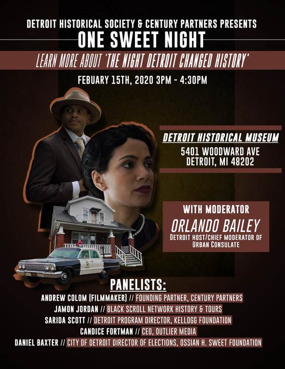 Programme for the Detroit Historical Museum panel, February 2020.