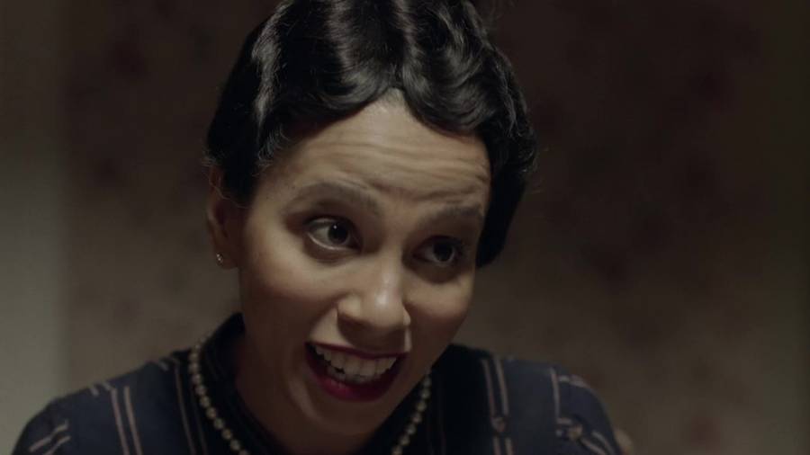 Gladys Sweet mid-argument in the front room.